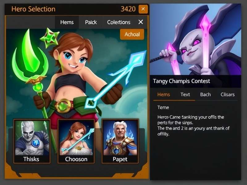 Diverse hero roster in Tangy Champions Contest Tangy Champions Contest Hero Selection